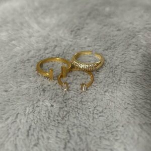Adjustable Boutique Gold Ring Bundle